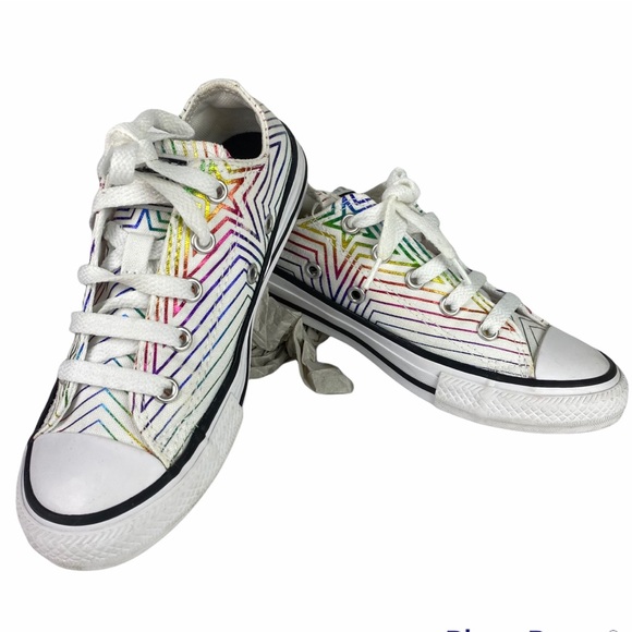 Converse Other - CHUCK TAYLOR ALL STAR RAINBOW STAR SNEAKER - GIRLS Size 13